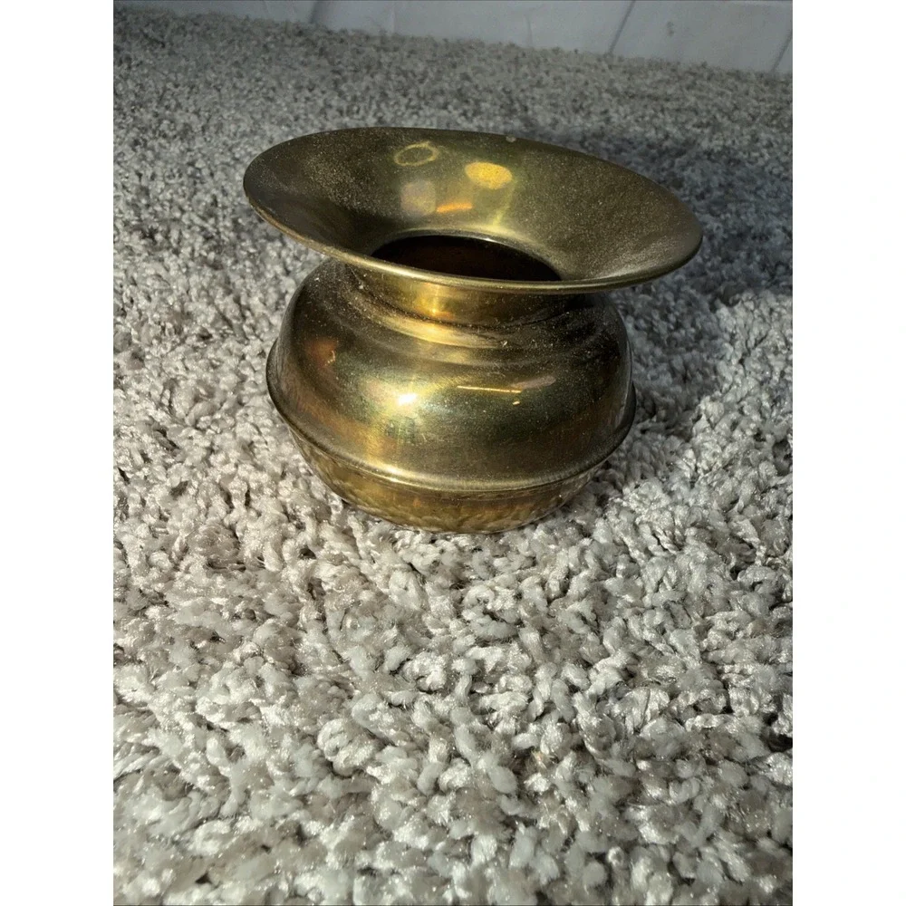 Vintage Small Brass Spittoon